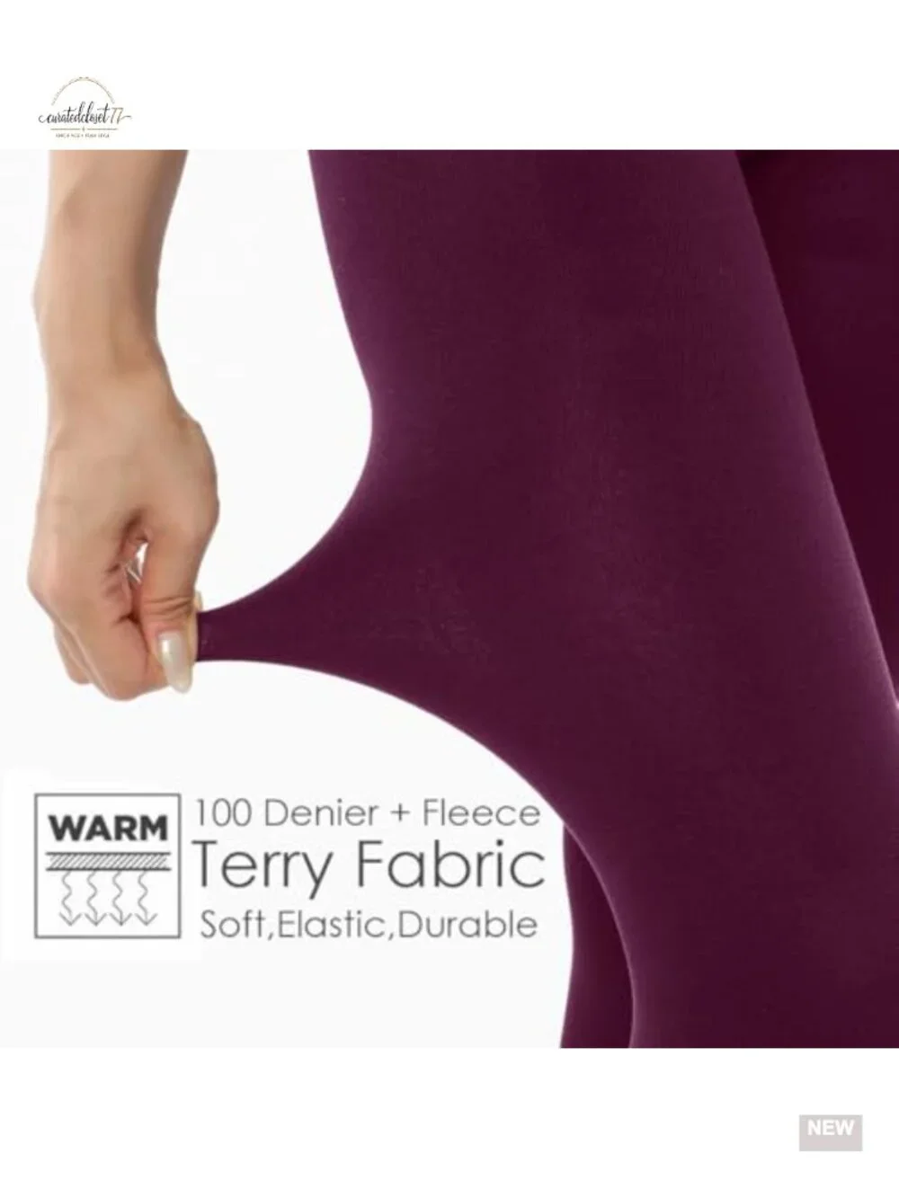 Fleece Lined Opaque Tights for Women - 2 Pack
